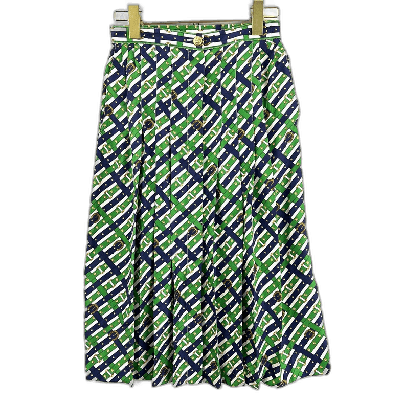 Gucci Gucci Pleated Skirt with Double G Gold Buckle Size 38" / US 16 / IT 52 - 1 Thumbnail