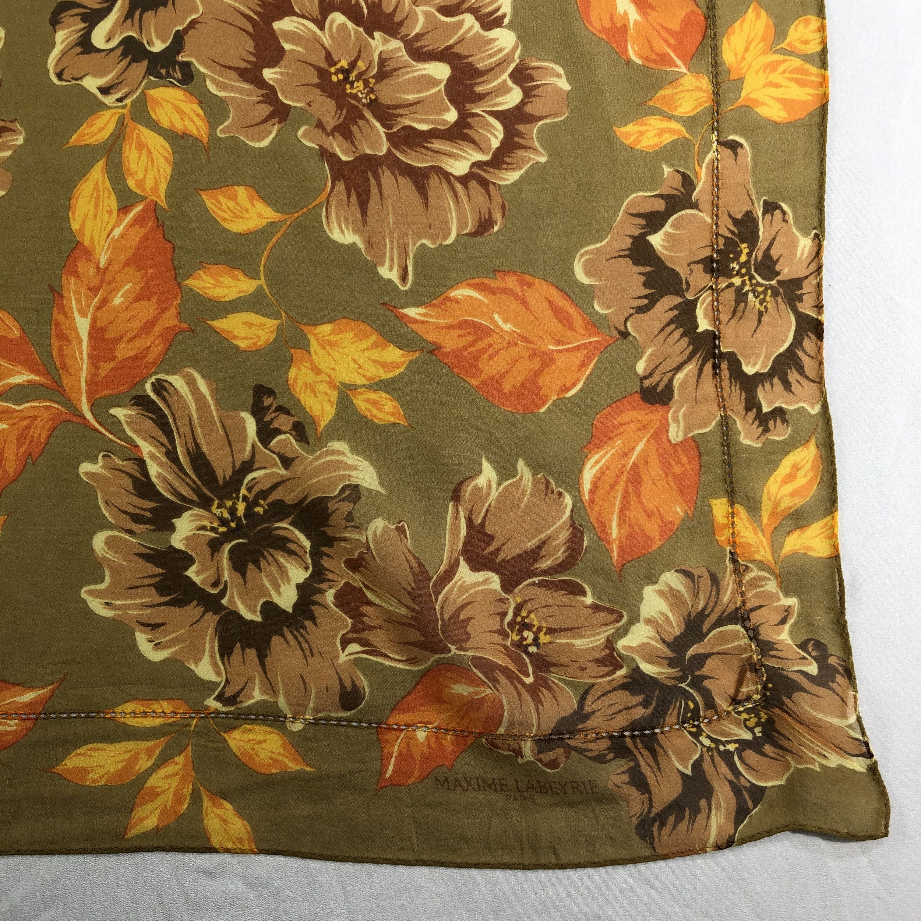 Vintage Vintage Maxime Labeyrie Silk Scarf Size ONE SIZE - 4 Thumbnail