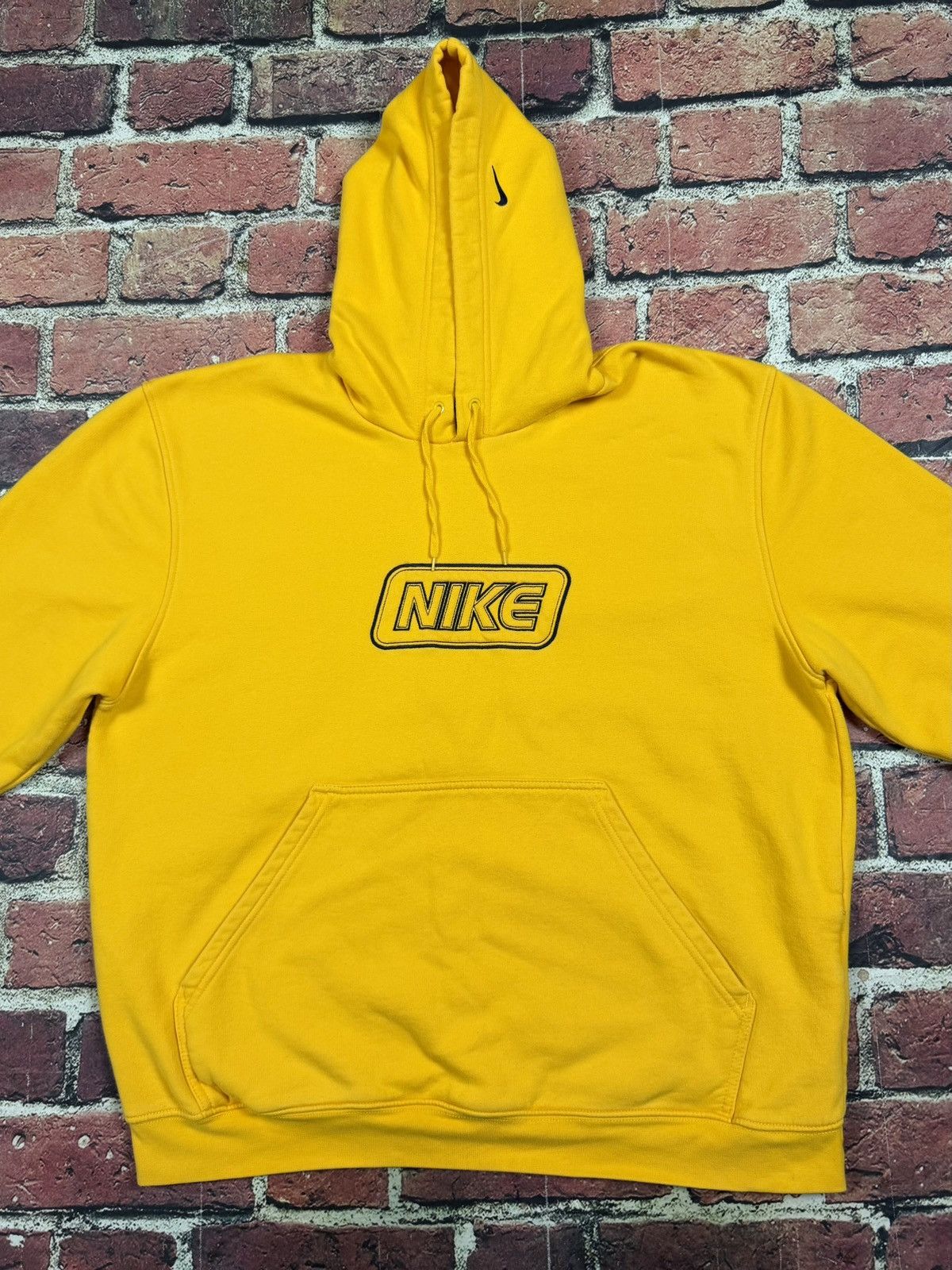 Nike Vintage Nike Hoodie Spell Out Center Logo Sweatshirt Y2K Size US XL / EU 56 / 4 - 3 Thumbnail