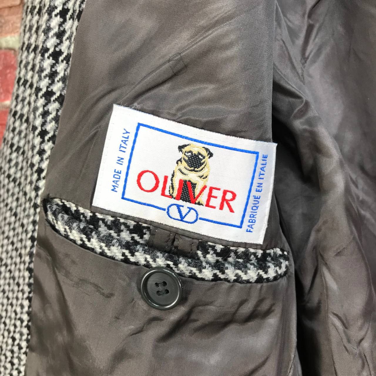 Valentino VINTAGE-OLIVER by VALENTINO HOUDSTOOTH BLAZER Size 48R - 13 Thumbnail