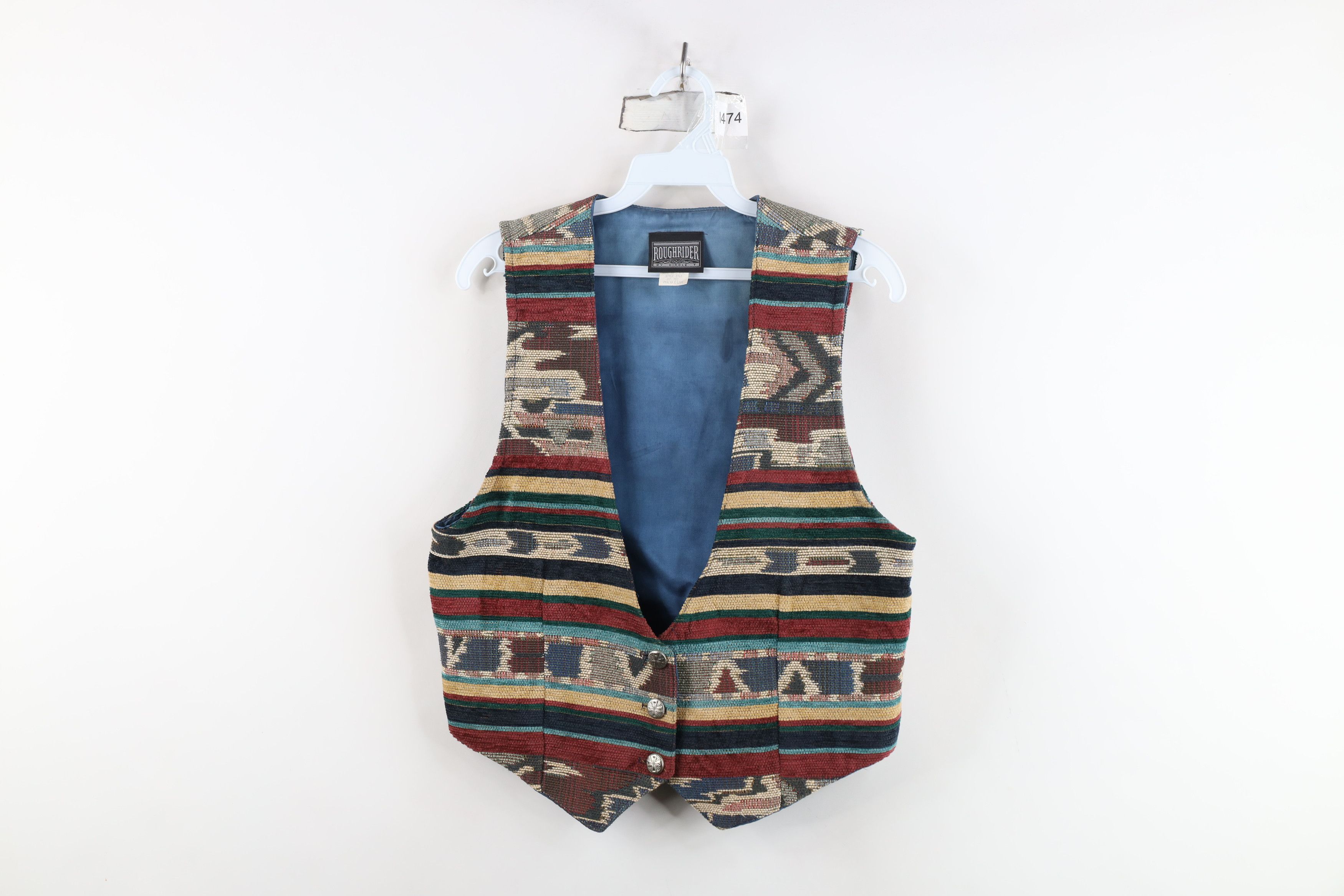 Vintage Vintage 90s Rockabilly Southwestern Cowgirl Vest Jacket USA Size M / US 6-8 / IT 42-44 - 1 Thumbnail