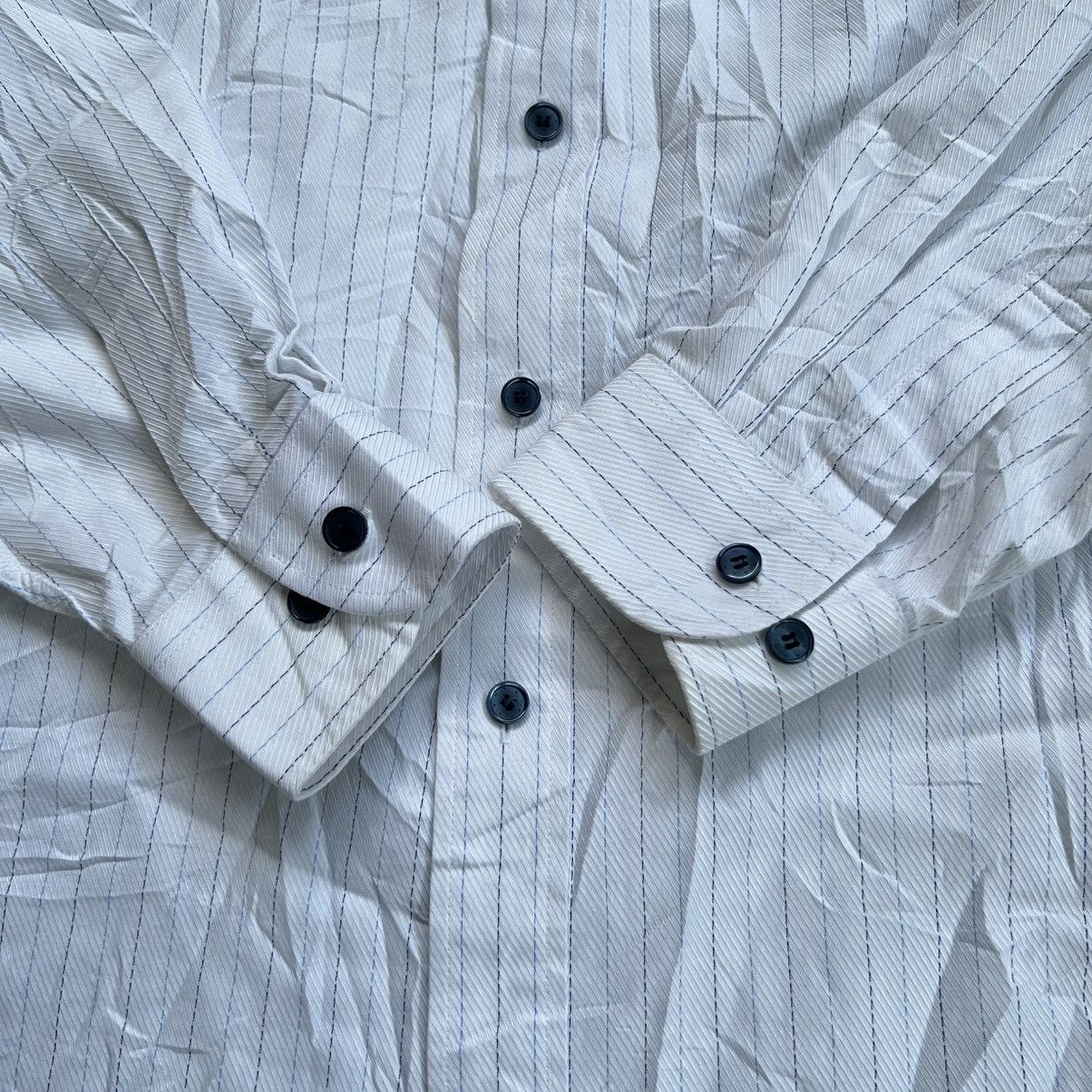 Givenchy Vintage 90s Givenchy Vertical Stripe Longsleeve Shirt Size US L / EU 52-54 / 3 - 3 Thumbnail