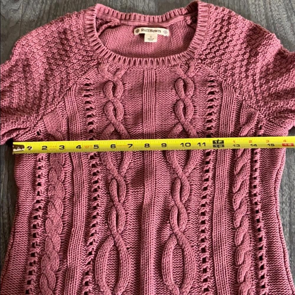 Designer Ruff Hewn Cable-knit Sweater Mauve / Pink, Small Size S / US 4 / IT 40 - 8 Thumbnail