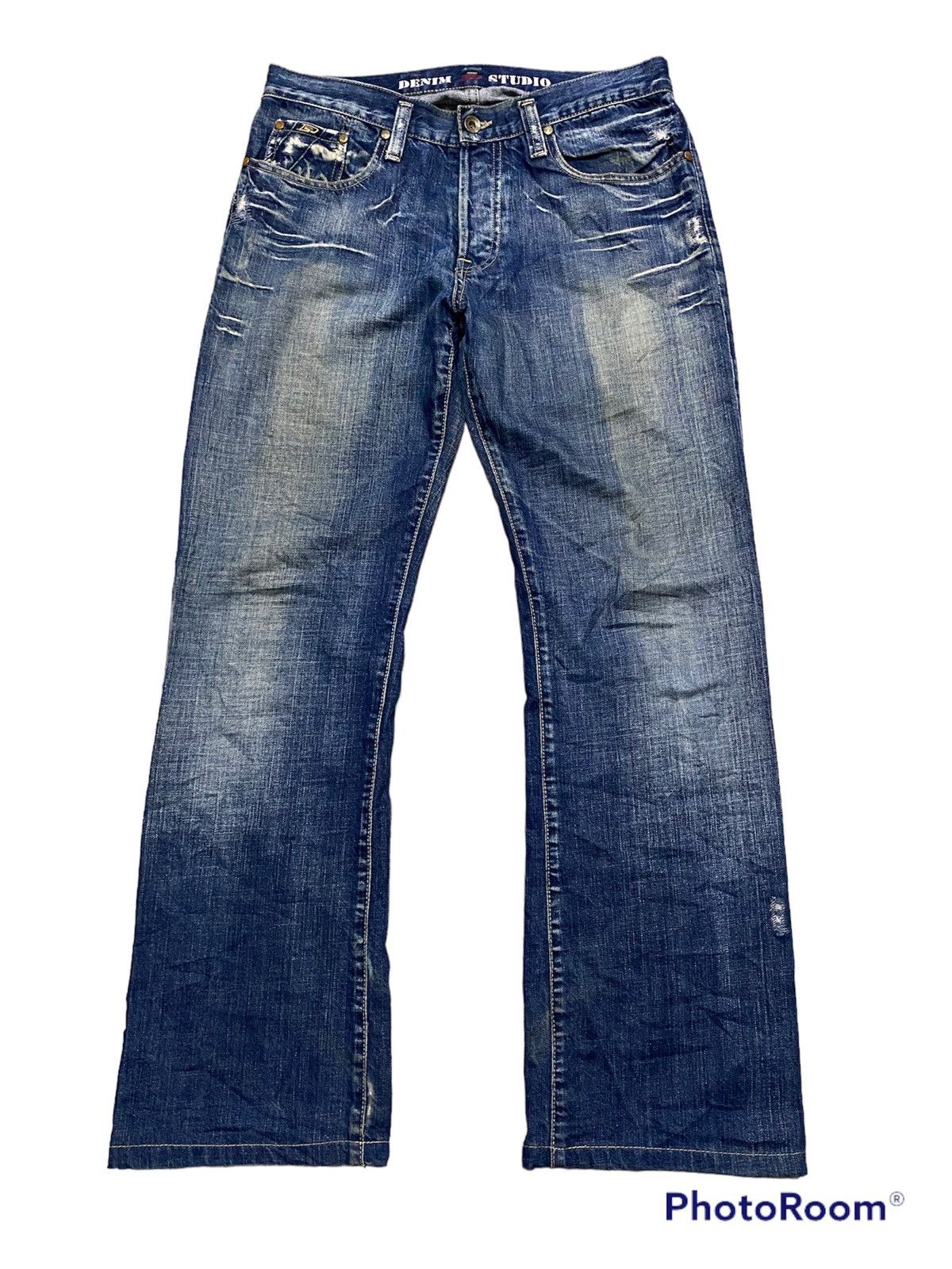 Kapital × Momotaro Jeans × Tornado Mart Flare Jeans Japanese Denim Studio Distressed Blue @59 Size US 32 / EU 48 - 1 Thumbnail