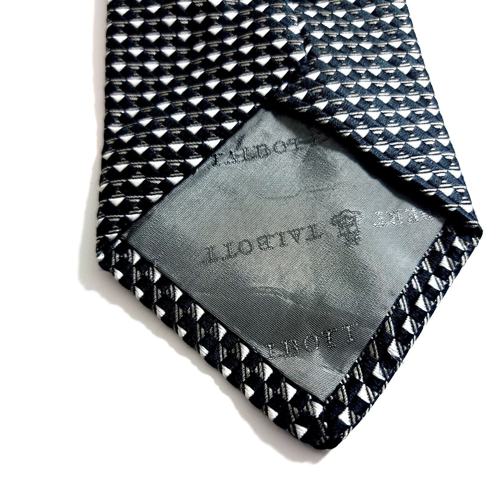 Robert Talbott Robert Talbott Black Gray Geometric Woven Wide Silk Tie Size ONE SIZE - 4 Thumbnail