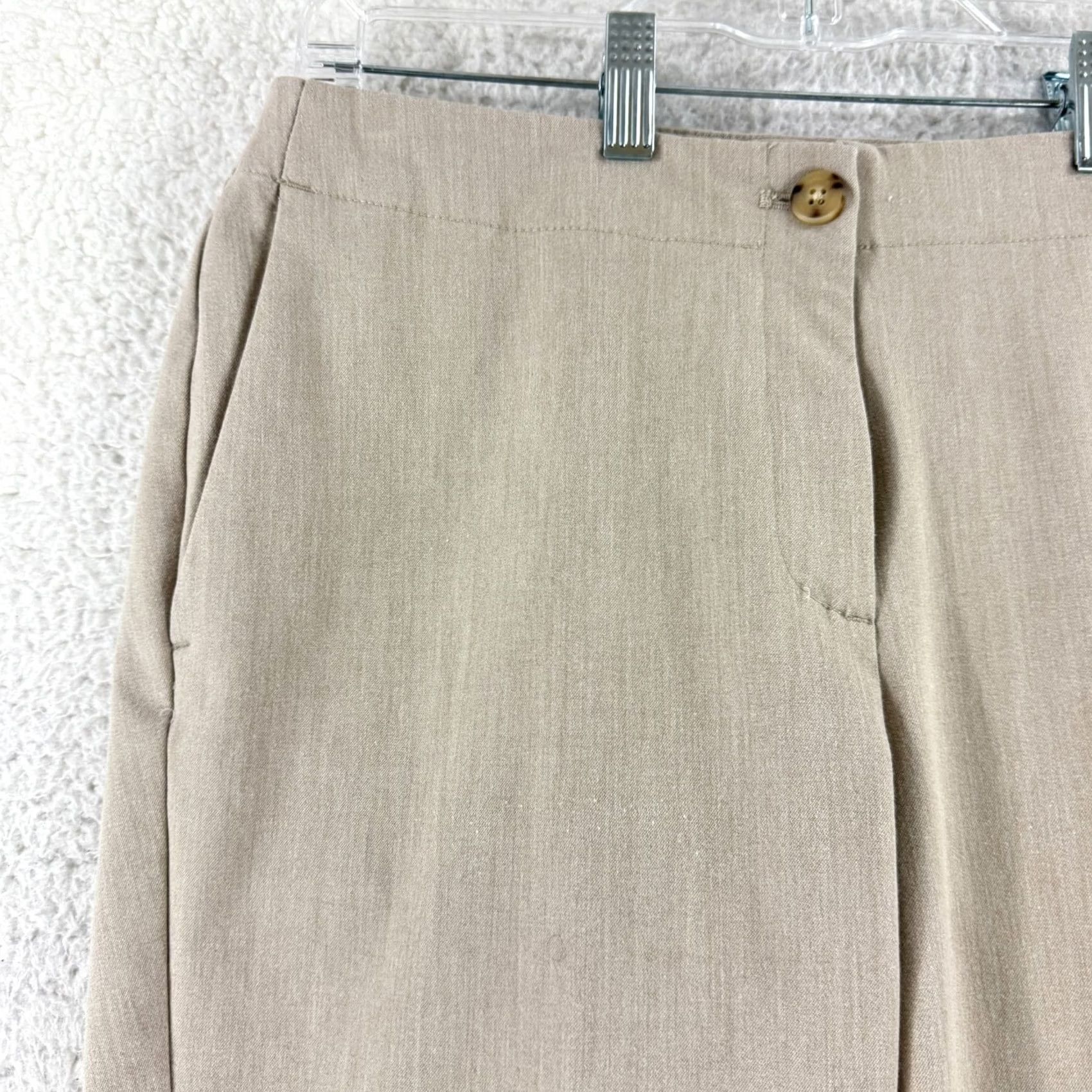 J. Jill J. Jill Dress Pants Womens Size 8 Beige Straight Leg Mid-Rise Work Wear Career Pants Size 30" / US 8 / IT 44 - 4 Thumbnail
