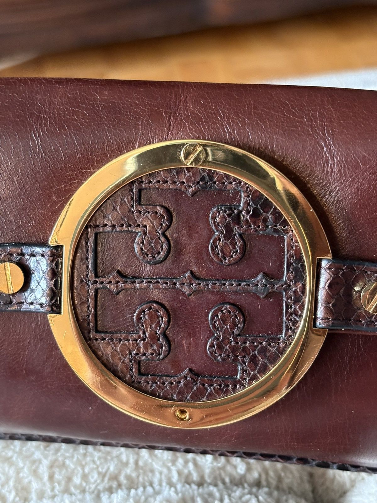 Tory Burch Vintage Tory Burch bag with snake skin detailes Size ONE SIZE - 12 Thumbnail