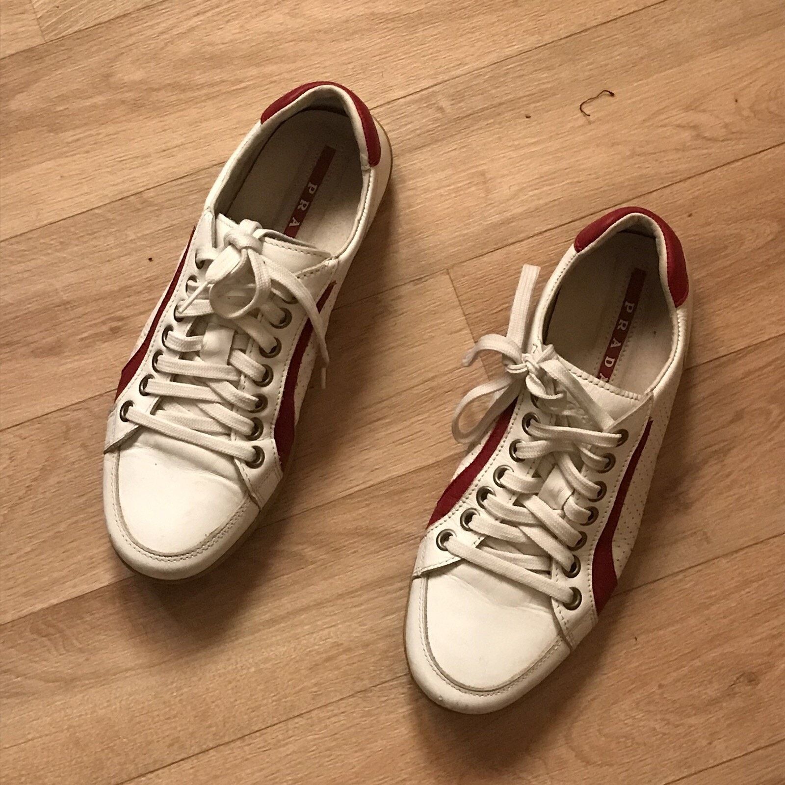 Prada PRADA Shoes Genuine Leather Sneakers LOW TOP Men's WHITE Size US 8.5 / EU 41-42 - 2 Thumbnail