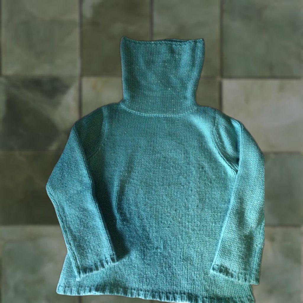 CO Womens Sweater by New York Co Size XL Teal Cowl Neck AS IS Size XL / US 12-14 / IT 48-50 - 1 Thumbnail
