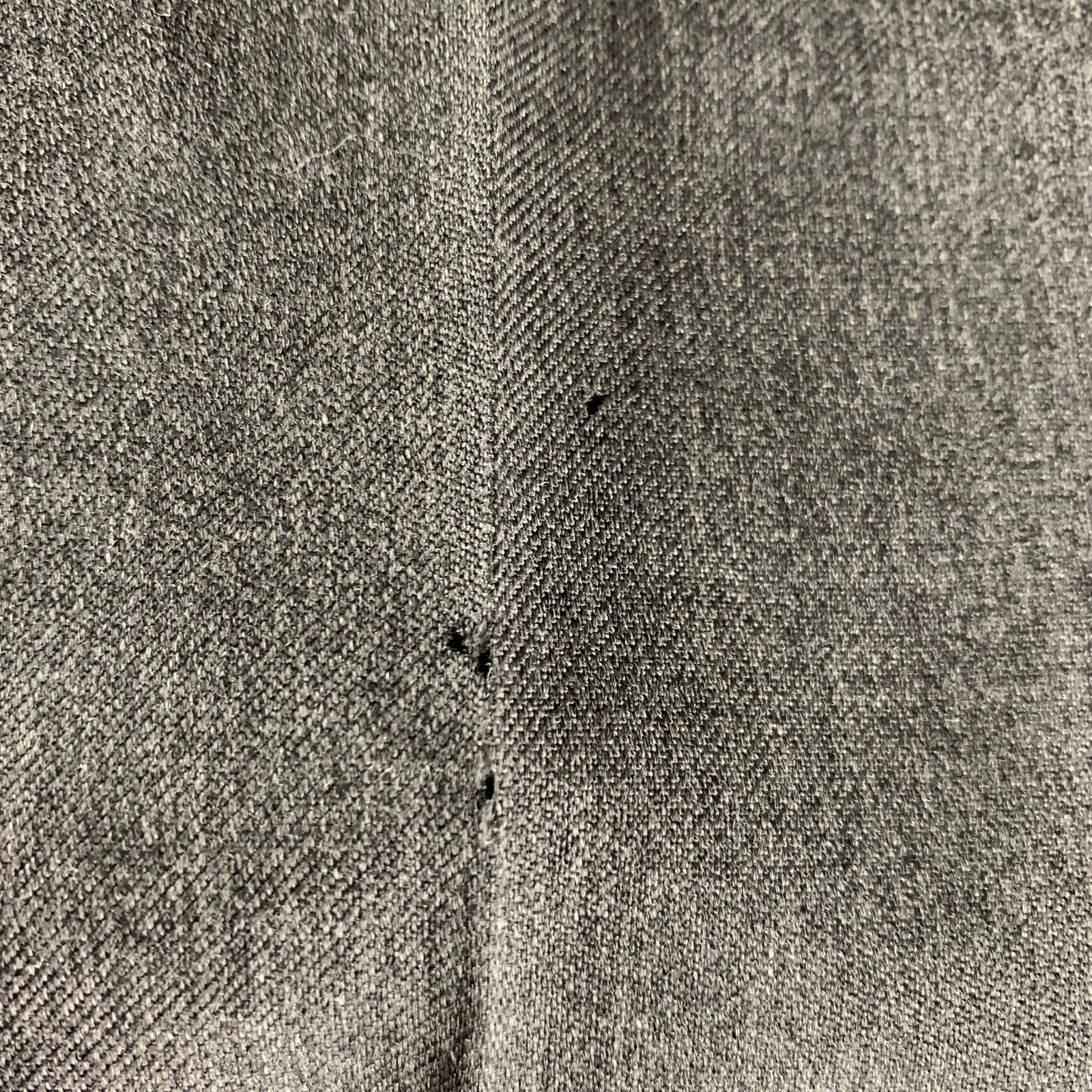 Viktor & Rolf VIKTOR & ROLF Grey Black Solid Wool Zip Fly Dress Pants Size US 38 / EU 54 - 3 Thumbnail
