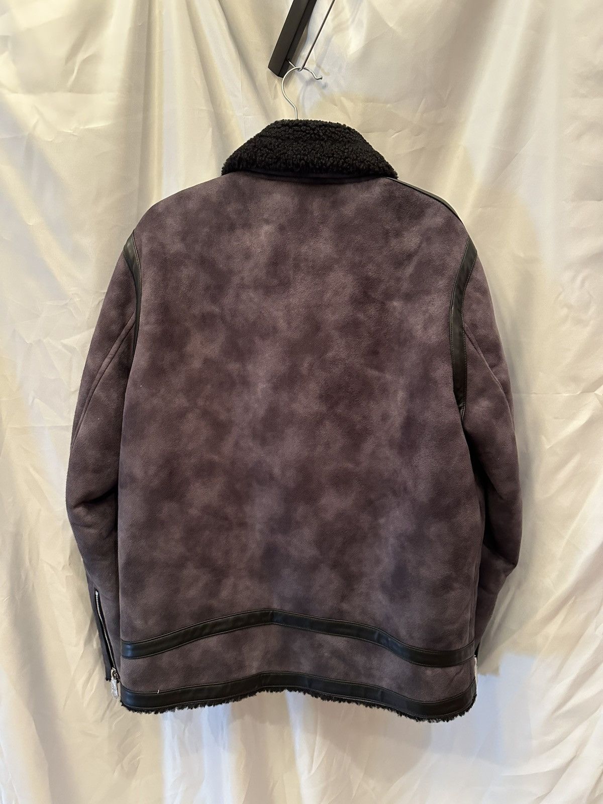 Philipp Plein Philipp Plein Biker Suede Sherpa Jacket Size US XL / EU 56 / 4 - 16 Thumbnail