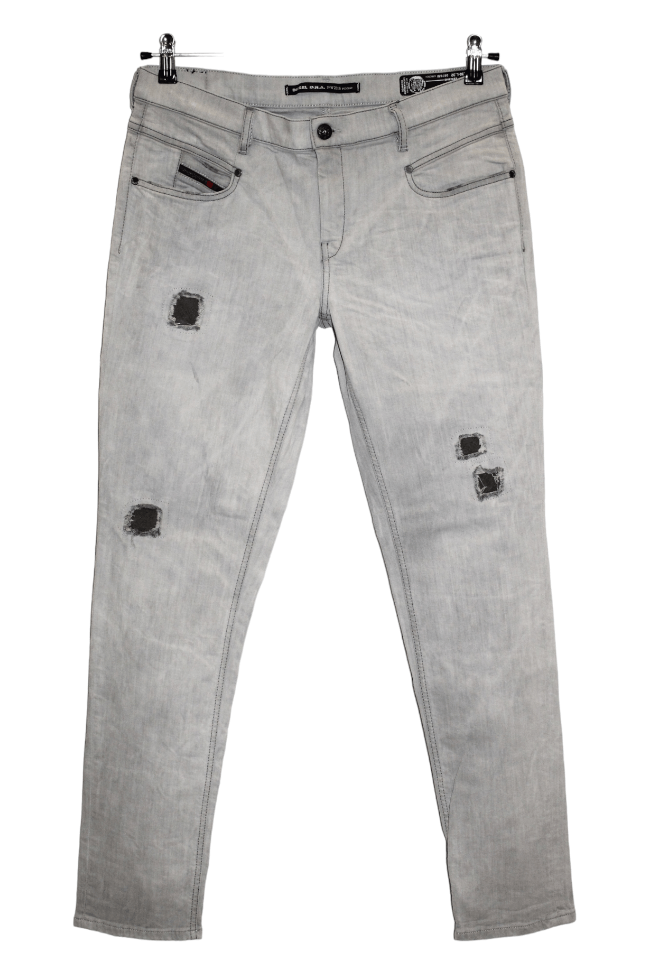 Diesel Diesel D.N.A. Belthy Regular Slim Straight Jeans 0676M Size US 31 - 16 Thumbnail