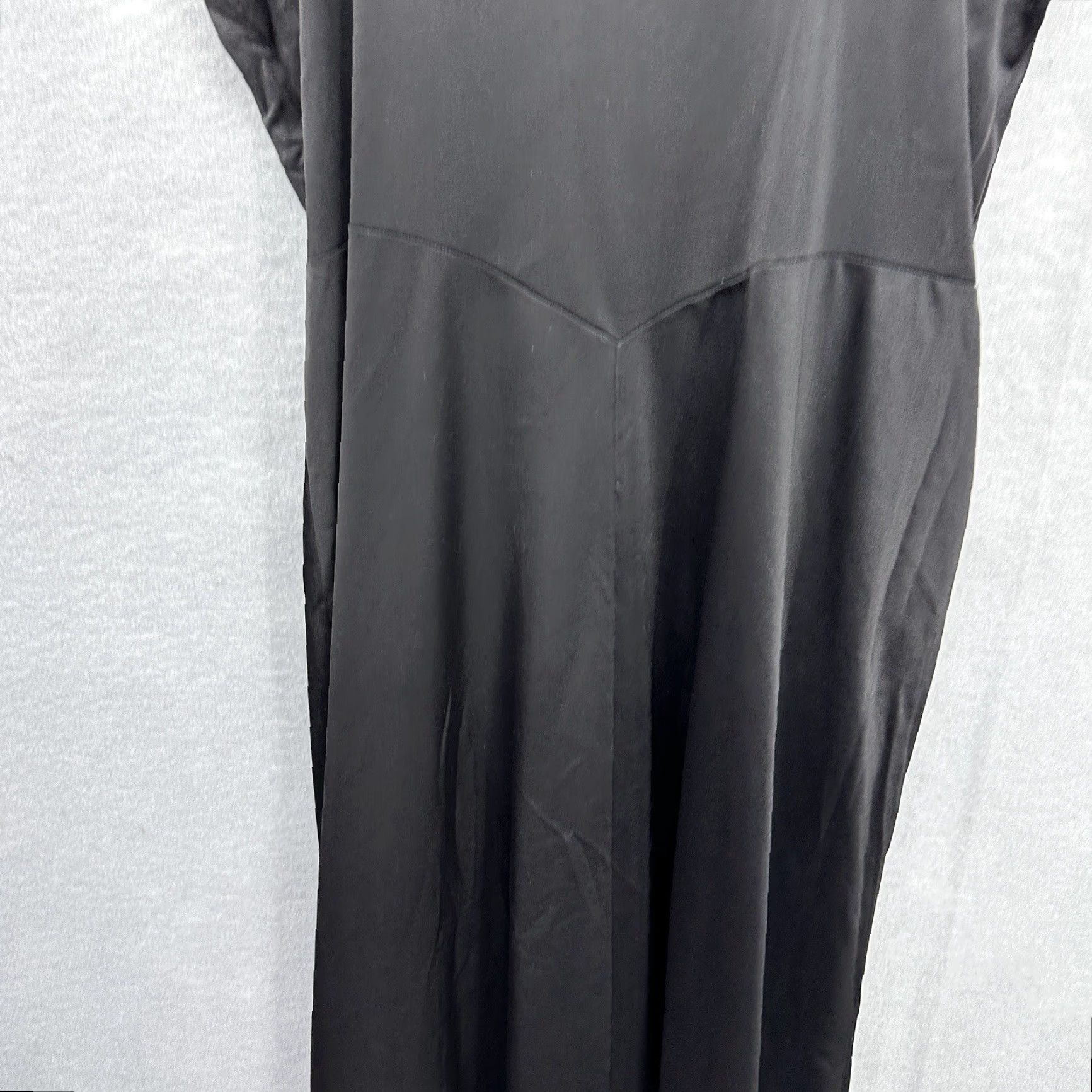Vintage VINTAGE Vanity Fair Slip 36 Black Nylon Full 70s 60s Pin-Up Sissy Coquette Decade 1960s Mens Womens Girls Boys Size ONE SIZE - 7 Thumbnail