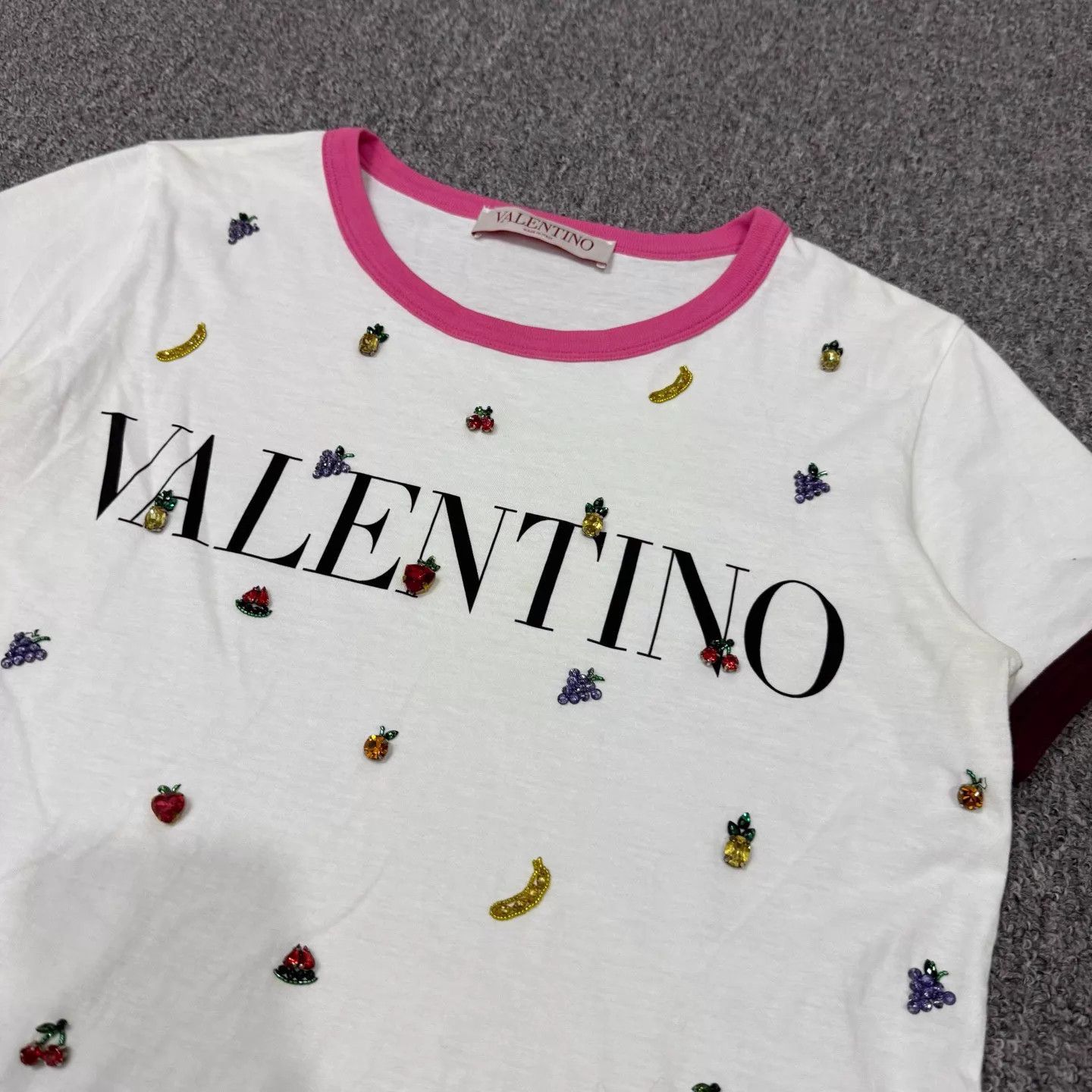 Valentino Valentino Beaded Short Sleeve Tee M 99 New Size M / US 6-8 / IT 42-44 - 3 Thumbnail