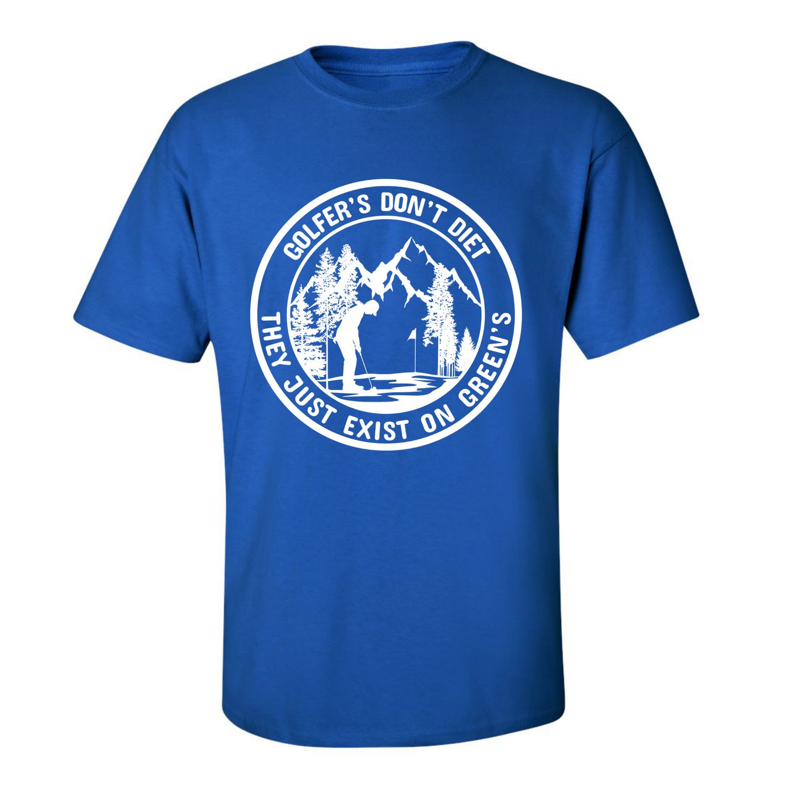 Gildan Golfers Don't Diet On Greens Funny Man Putting T-Shirt Size US L / EU 52-54 / 3 - 22 Thumbnail