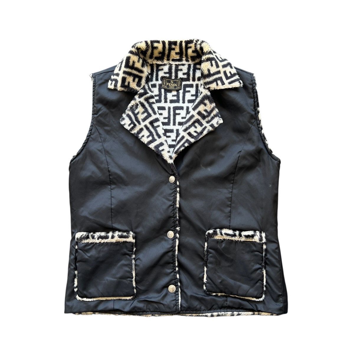 Fendi 🔥 Vintage Fendi Reversible Vest Size US M / EU 48-50 / 2 - 6 Thumbnail