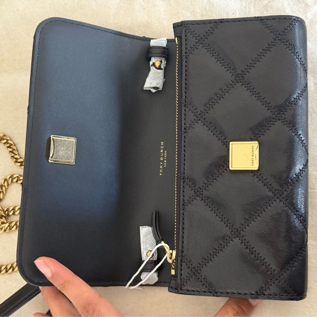 Tory Burch New Tory Burch Willa Diamond Quilted Soft Leather Crossbody Size ONE SIZE - 5 Thumbnail