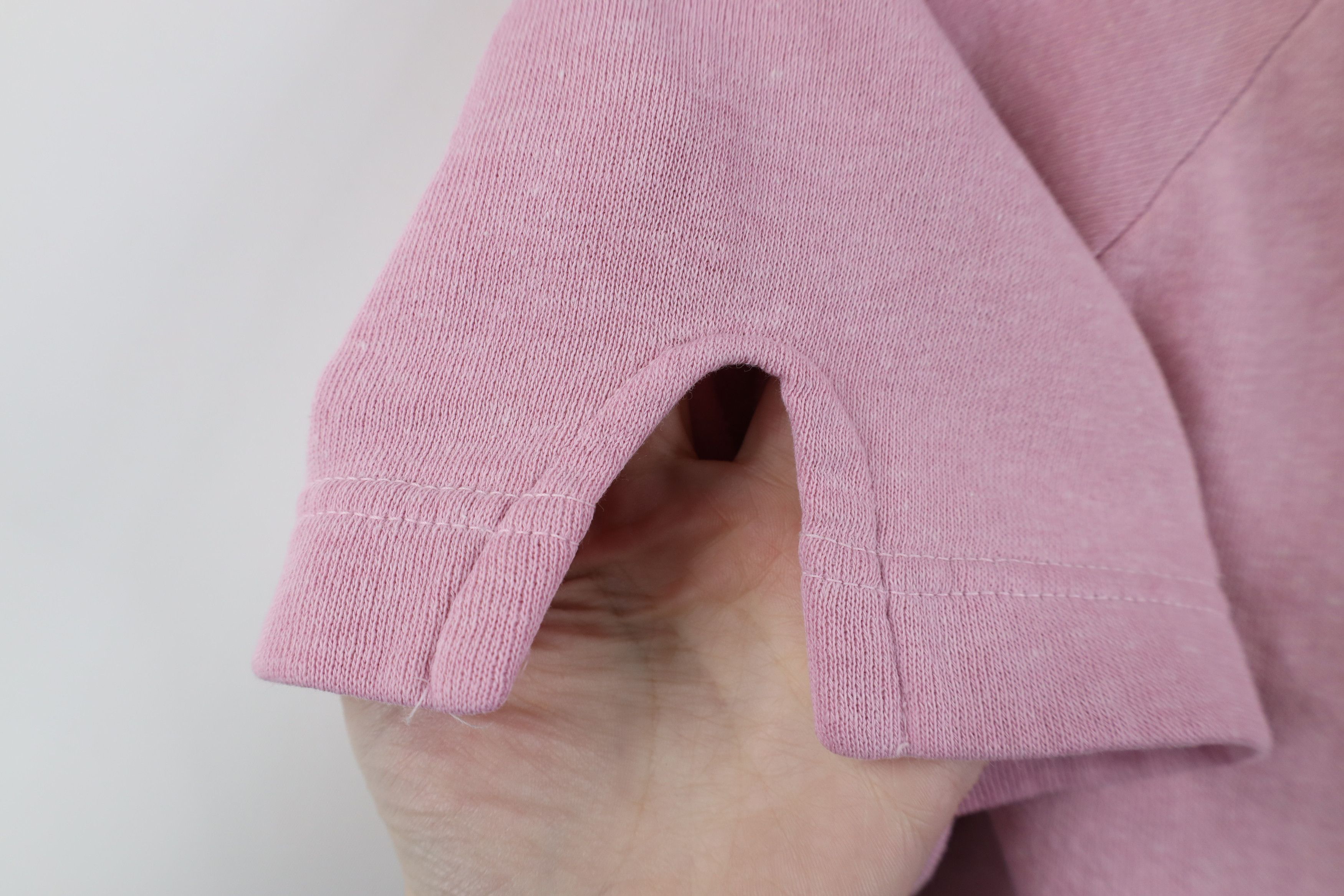 Vintage Vintage 70s Streetwear Short Sleeve Sweatshirt Pink USA Size L / US 10 / IT 46 - 6 Thumbnail
