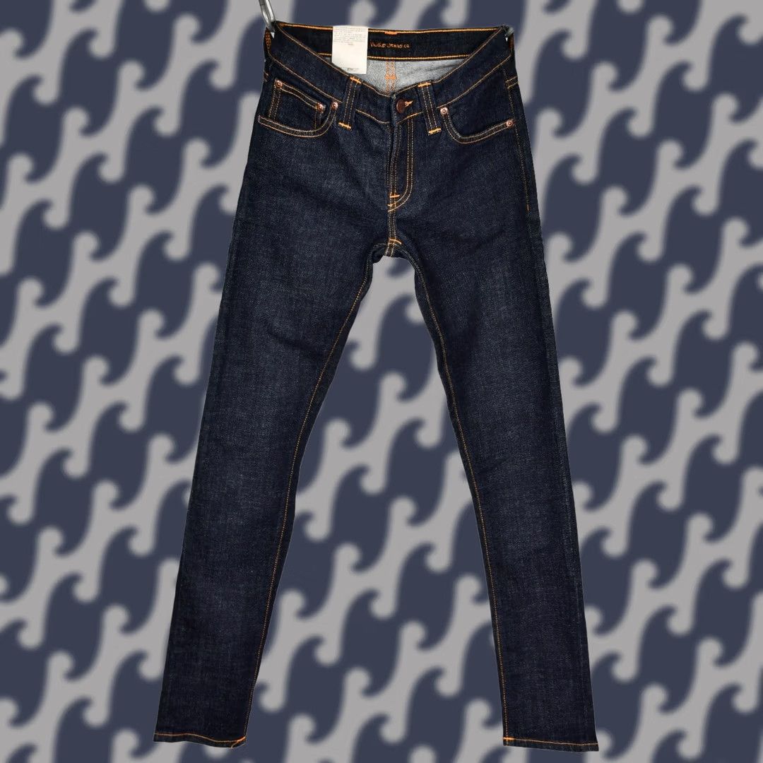 Nudie Jeans Nudie Jeans Tight Long John Twill Rinsed Women's Jeans W26 L32 Blue Slim 5-Pocket Denim Regular Size XS-XXL not needed Size 26" / US 2 / IT 38 - 1 Thumbnail
