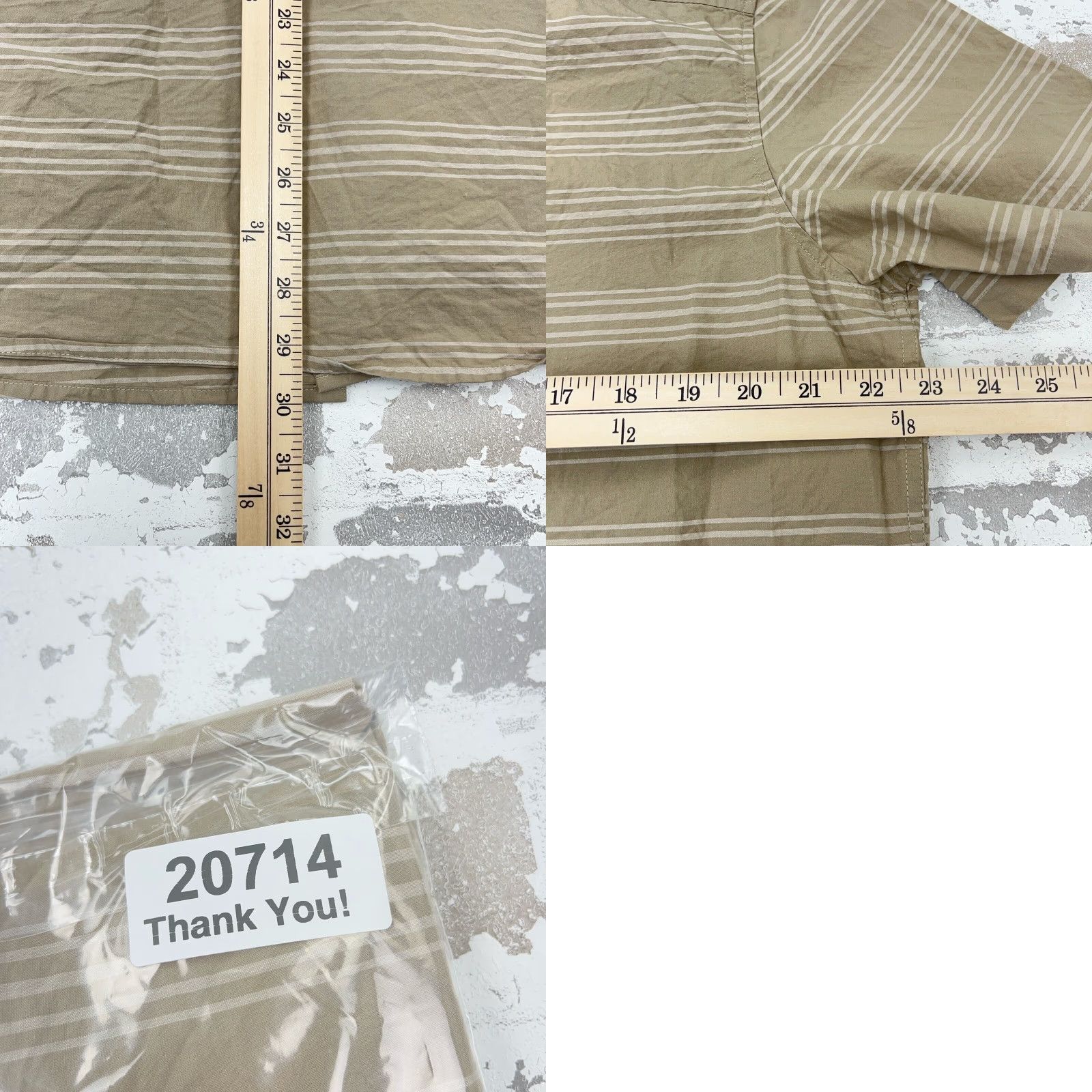 Oakley Oakley Shirt Men XL Brown Striped Button-Up Front Pocket Casual Shirt Size 46R - 8 Thumbnail