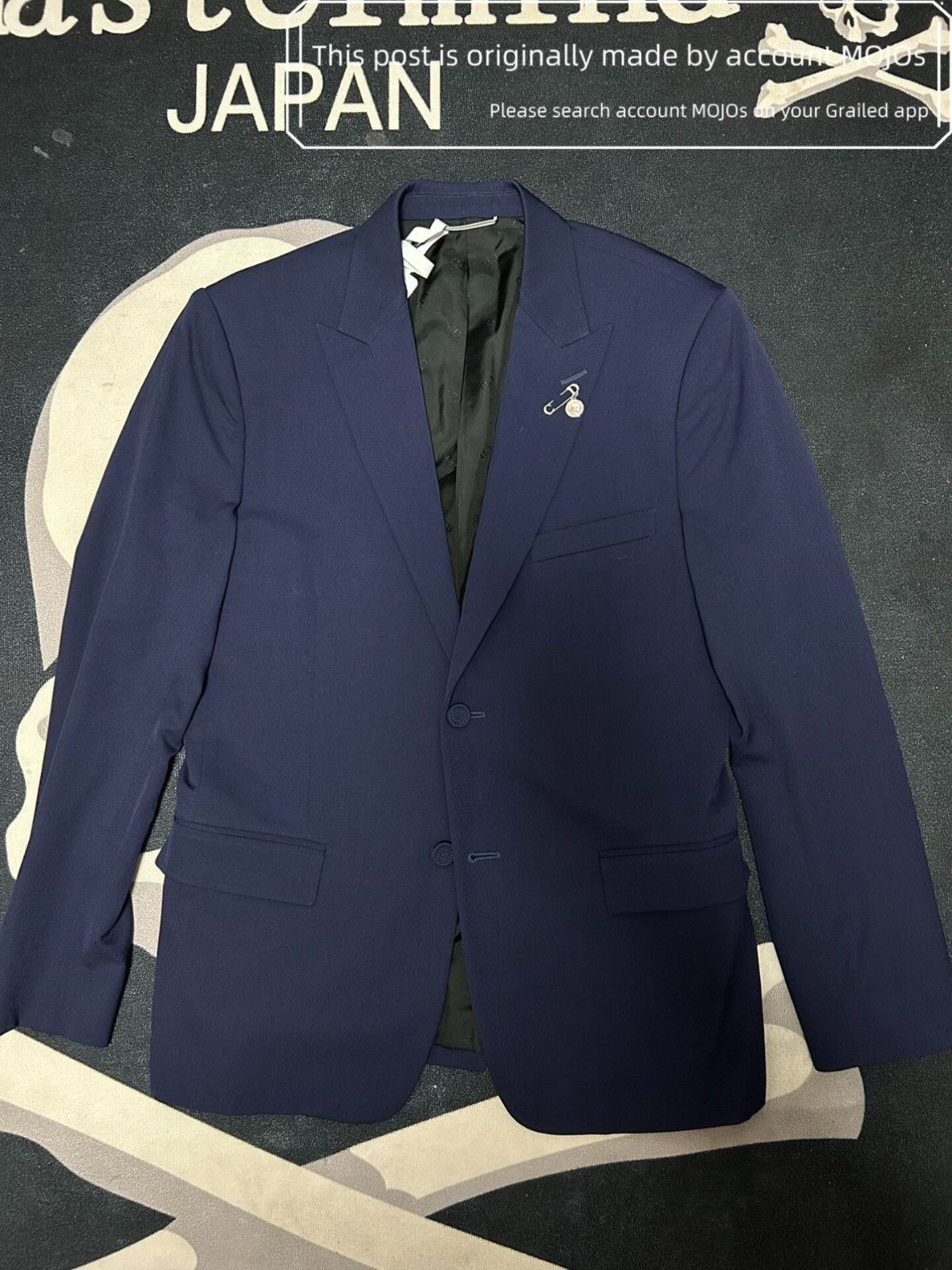 Dior Sz 46 Dior Pin Attached Blazer Navy mojos1143 Size US S / EU 44-46 / 1 - 1 Thumbnail