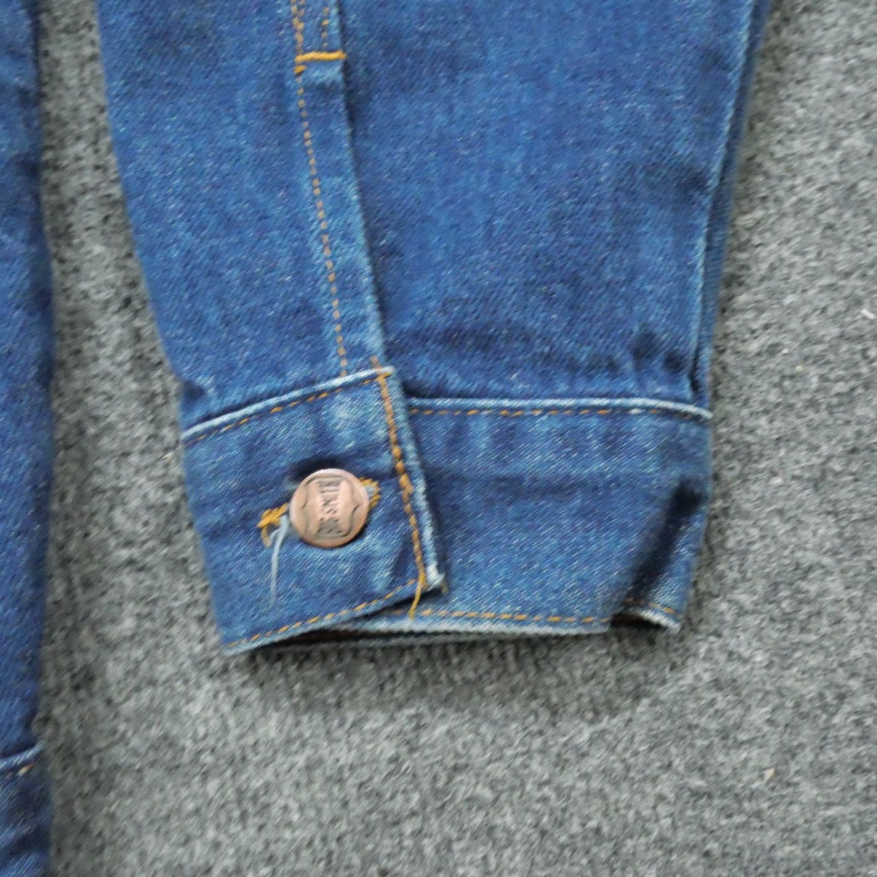 Vintage VINTAGE Big Smith Jacket Mens L Blue Denim Trucker Shirt Size US 33 - 7 Thumbnail