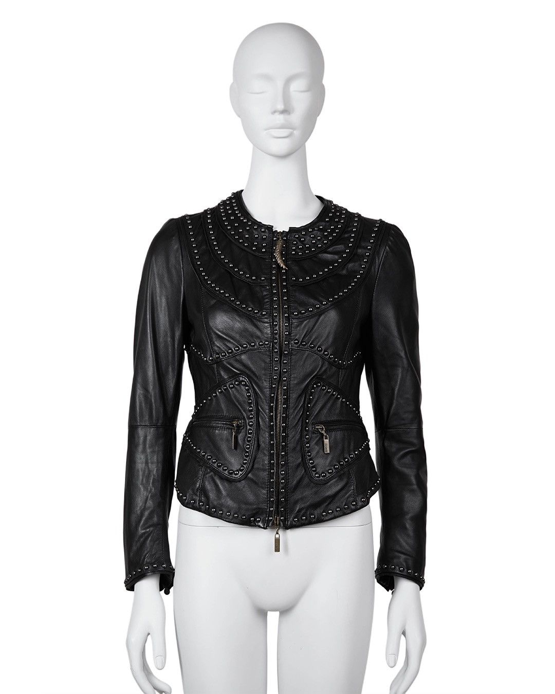 Just Cavalli Just Cavalli Leather Studded Jacket Size M / US 6-8 / IT 42-44 - 1 Thumbnail