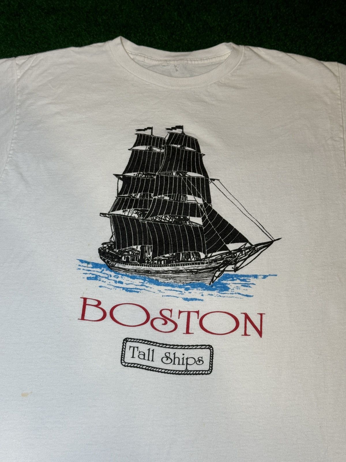Vintage Vintage 90s Tall Ships Boston Mass Sailing Ships T Shirt Size US XL / EU 56 / 4 - 2 Thumbnail