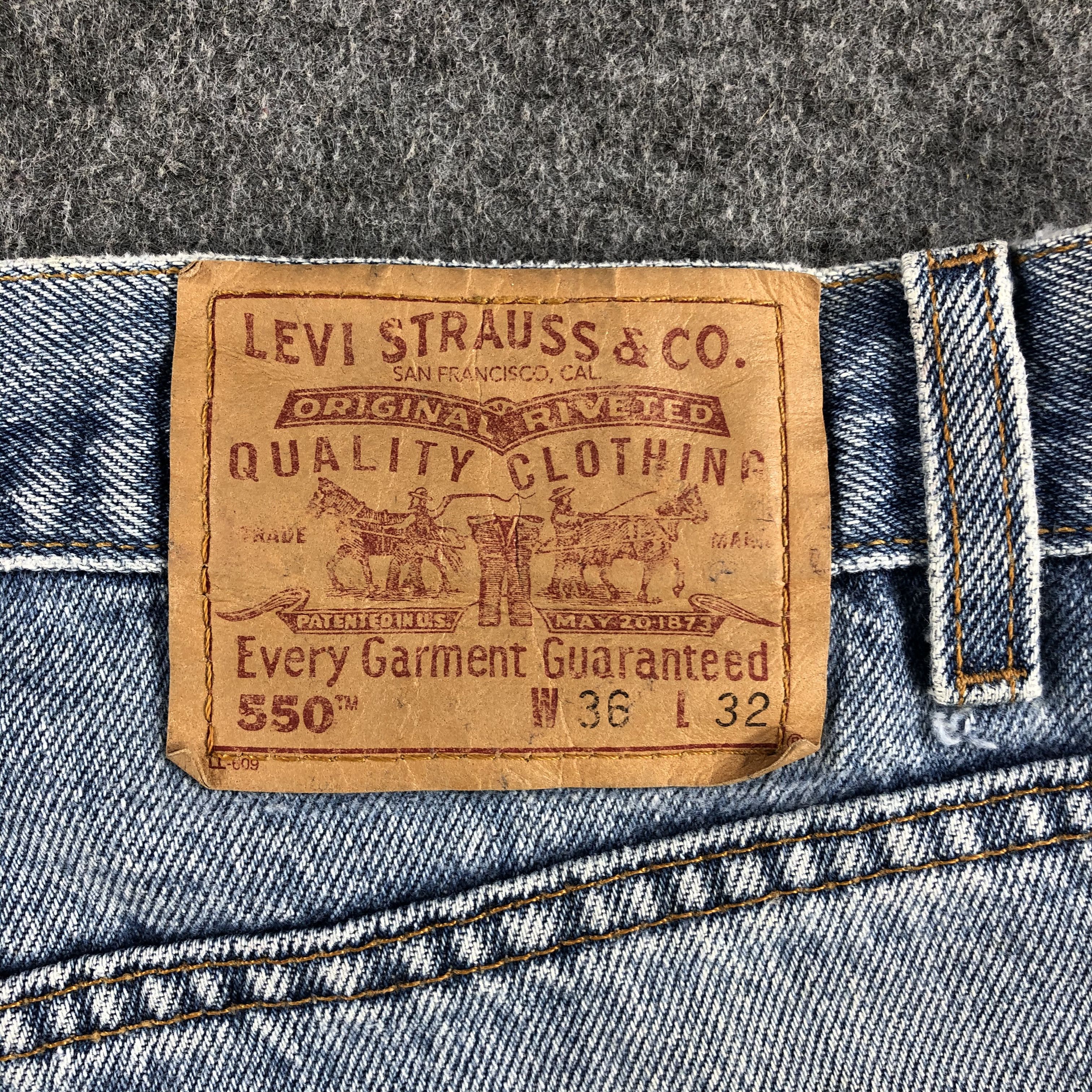 Levi's Vintage 90s Blue Wash Levis 550 Jeans-J1464 Size US 36 / EU 52 - 5 Thumbnail