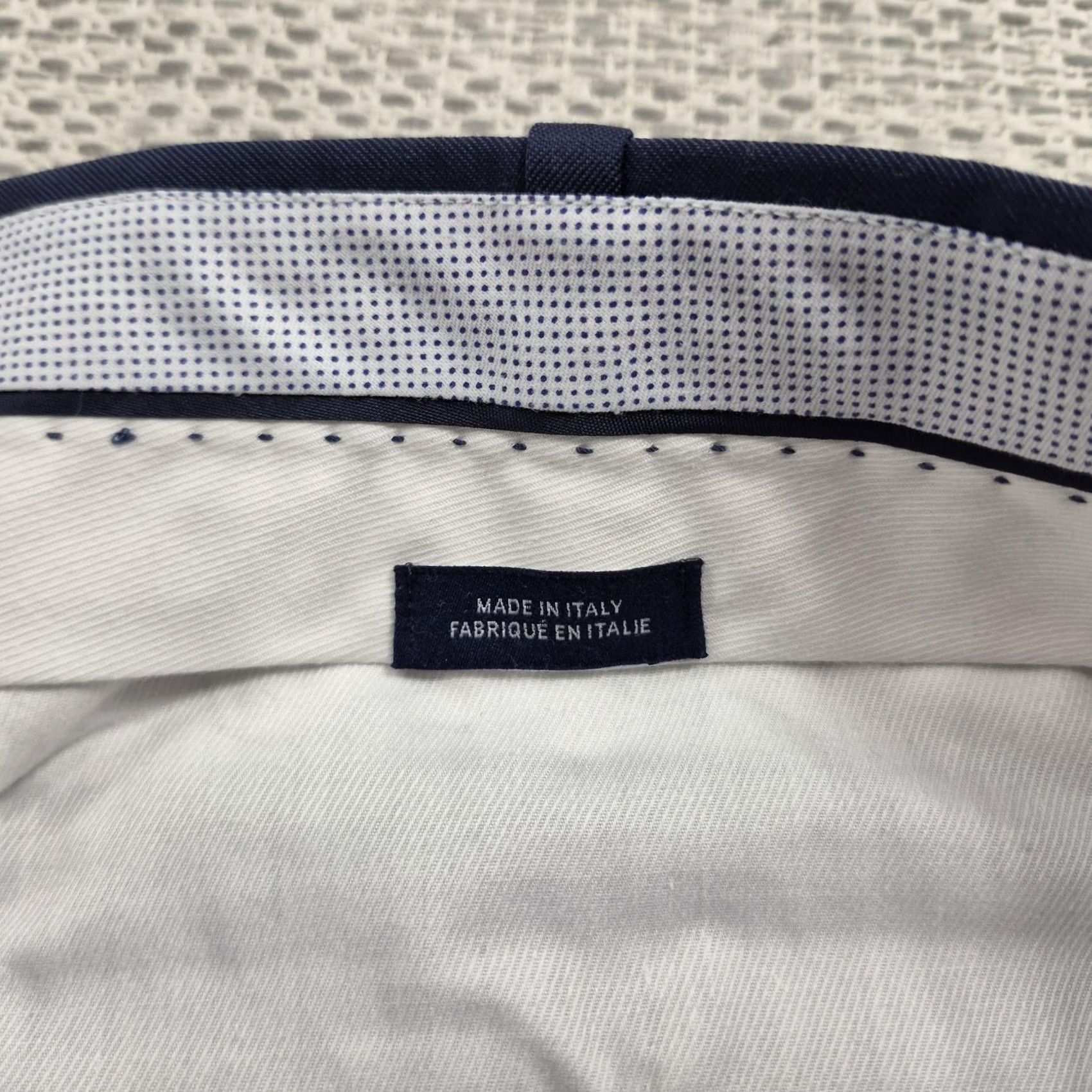 Vintage JWN Dress Pants Mens 42x31 Blue Wool Flat Front Classic Fit Made In Italy Size US 42 / EU 58 - 5 Thumbnail