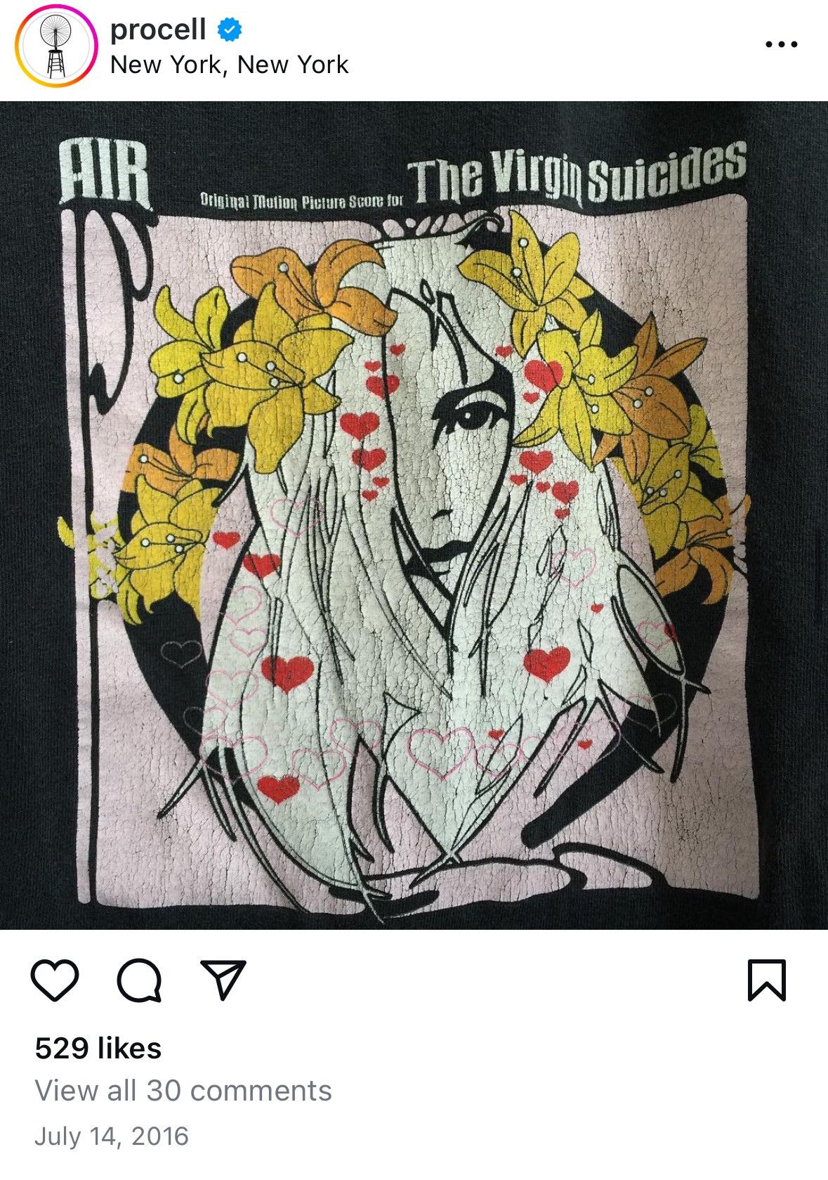 Band Tees Rare Vintage 90s Air Virgin Suicides Sofia Coppola Movie Tee Size US XL / EU 56 / 4 - 2 Thumbnail