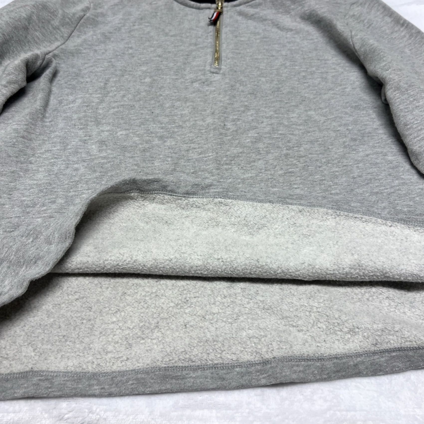 Tommy Hilfiger Tommy Hilfiger Men’s Medium Gray Quarter Zip Fleece Pullover Sweater Cotton Blend Logo Zipper Mens Size US M / EU 48-50 / 2 - 7 Thumbnail