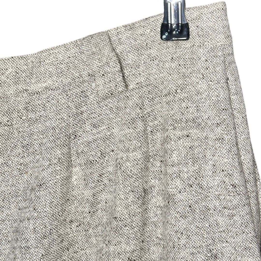 Other Vintage Wool Tweed Wide Leg Pleated Trousers Size 34" / US 12 / IT 48 - 3 Thumbnail