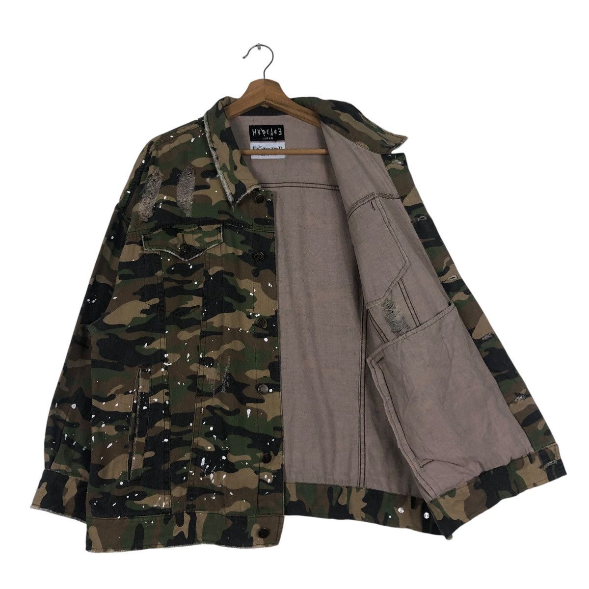 Japanese Brand 🔥BUTTON JACKET CAMOUFLAGE PUNK DESIGN HYPE ACE JAPAN Size US M / EU 48-50 / 2 - 10 Thumbnail