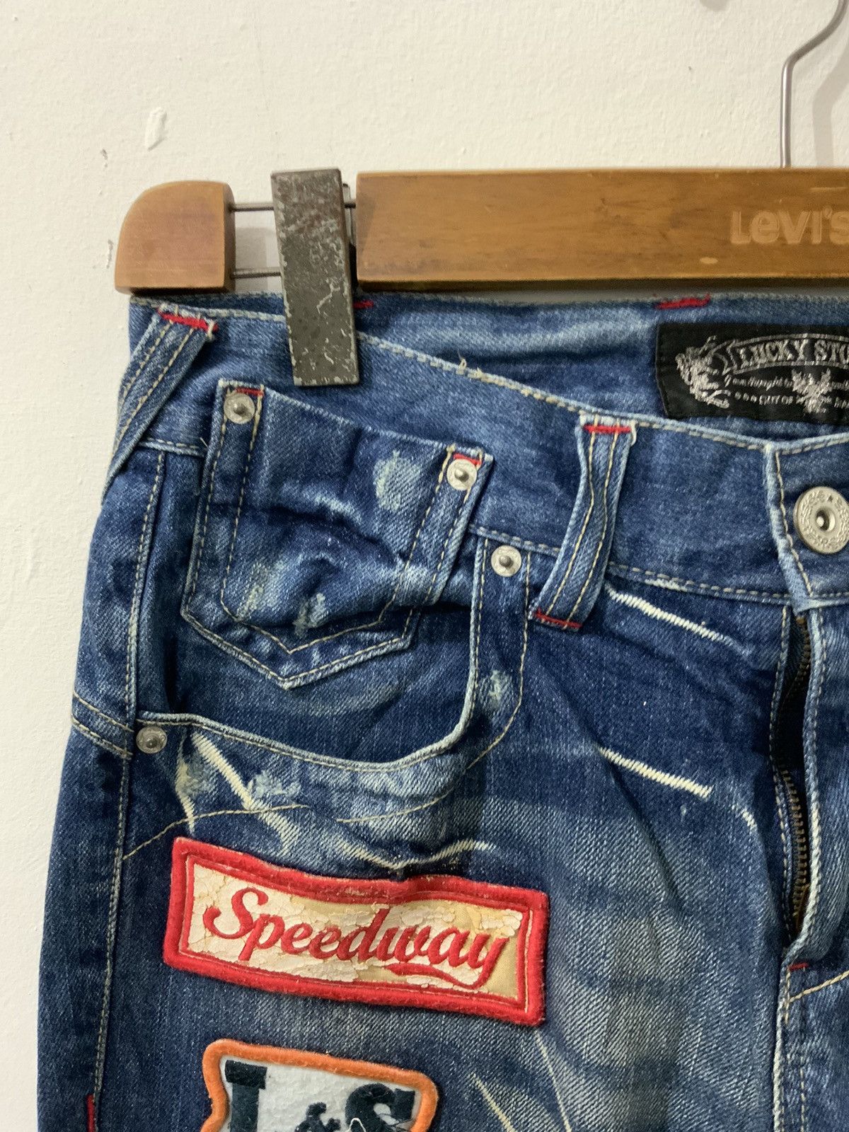 If Six Was Nine Lucky Store Patches Avant Garde Jeans Size US 30 / EU 46 - 7 Thumbnail