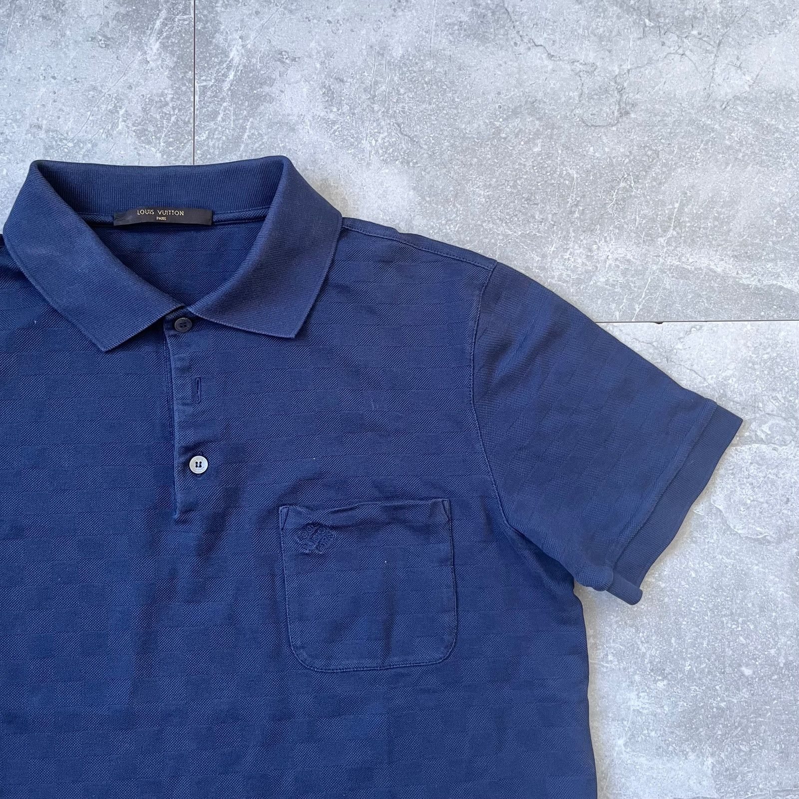 Louis Vuitton Louis Vuitton Men’s Blue Monogram Polo Shirt – Size L Size US L / EU 52-54 / 3 - 4 Thumbnail
