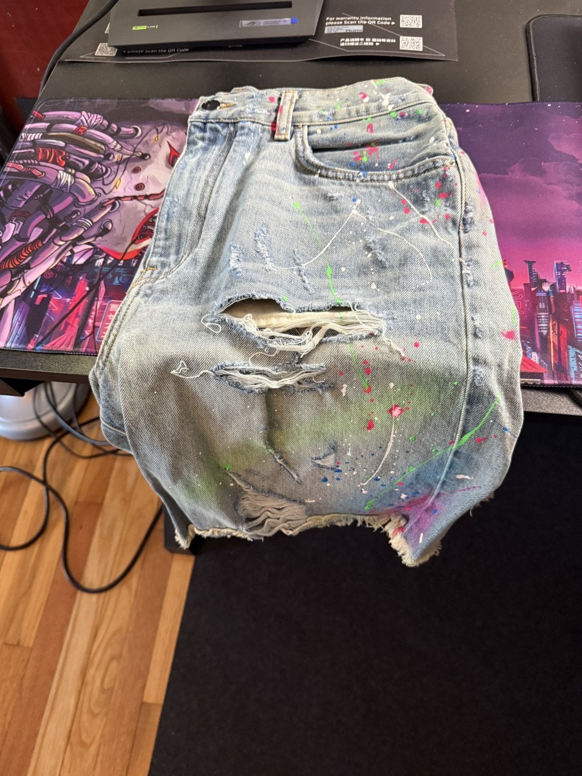 Other AMIRI paint splatter, multicolor, jean shorts Size US 31 - 3 Thumbnail