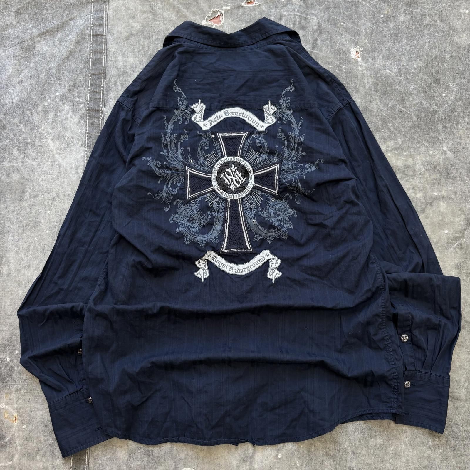 Royal Underground Vintage Y2K Royal Underground Affliction Button Up Shirt Size US XL / EU 56 / 4 - 1 Thumbnail