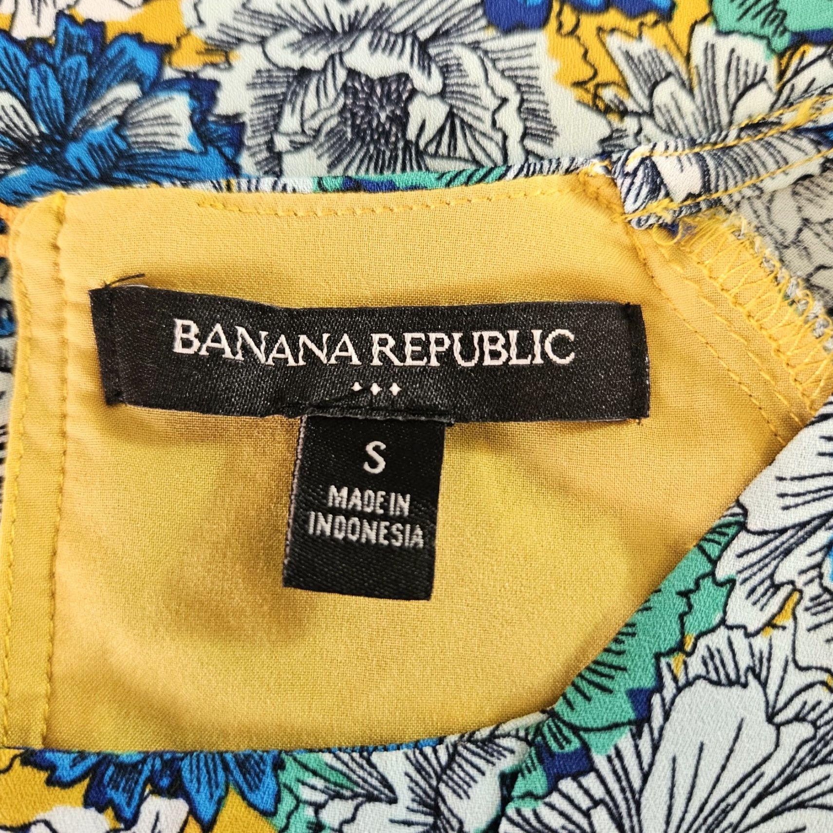 Banana Republic Banana Republic Womens Top Blouse Short Sleeve Floral Multicolor S Size Small Size S / US 4 / IT 40 - 5 Thumbnail