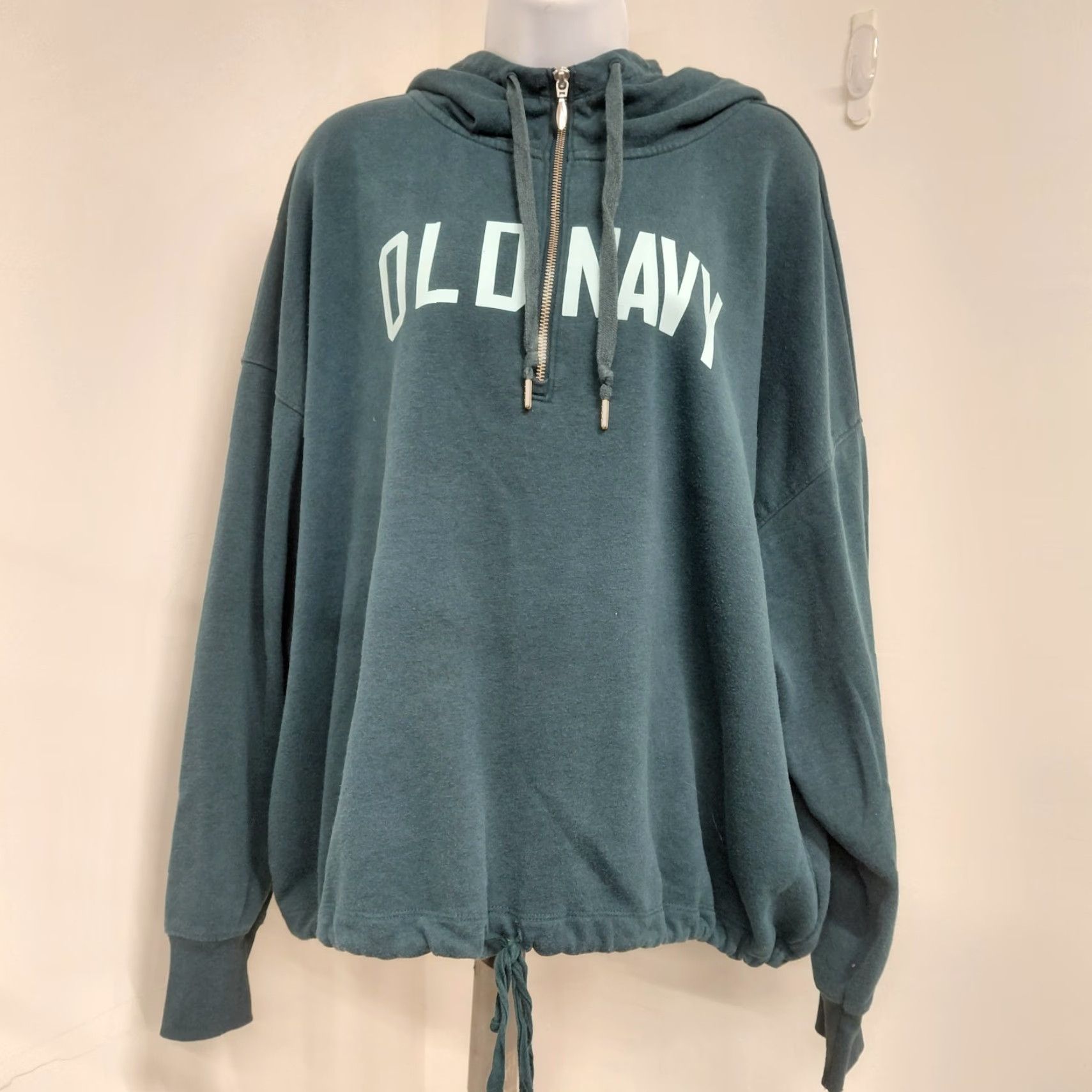 Old Navy Old Navy Hoodie Womens XXL Green Spell Out Drawstring Bottom Long Sleeve Hoodie Size XXL / US 16-18 / IT 52-54 - 2 Thumbnail