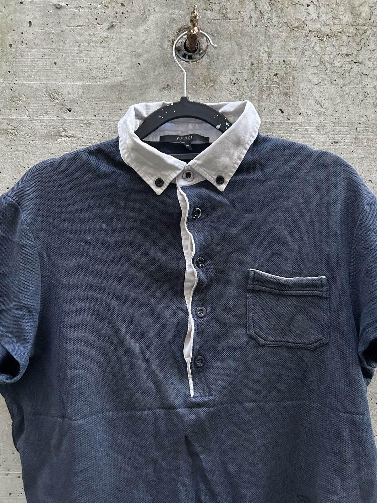 Vintage Gucci polo tee embroidery G logo T-Shirt y2k style