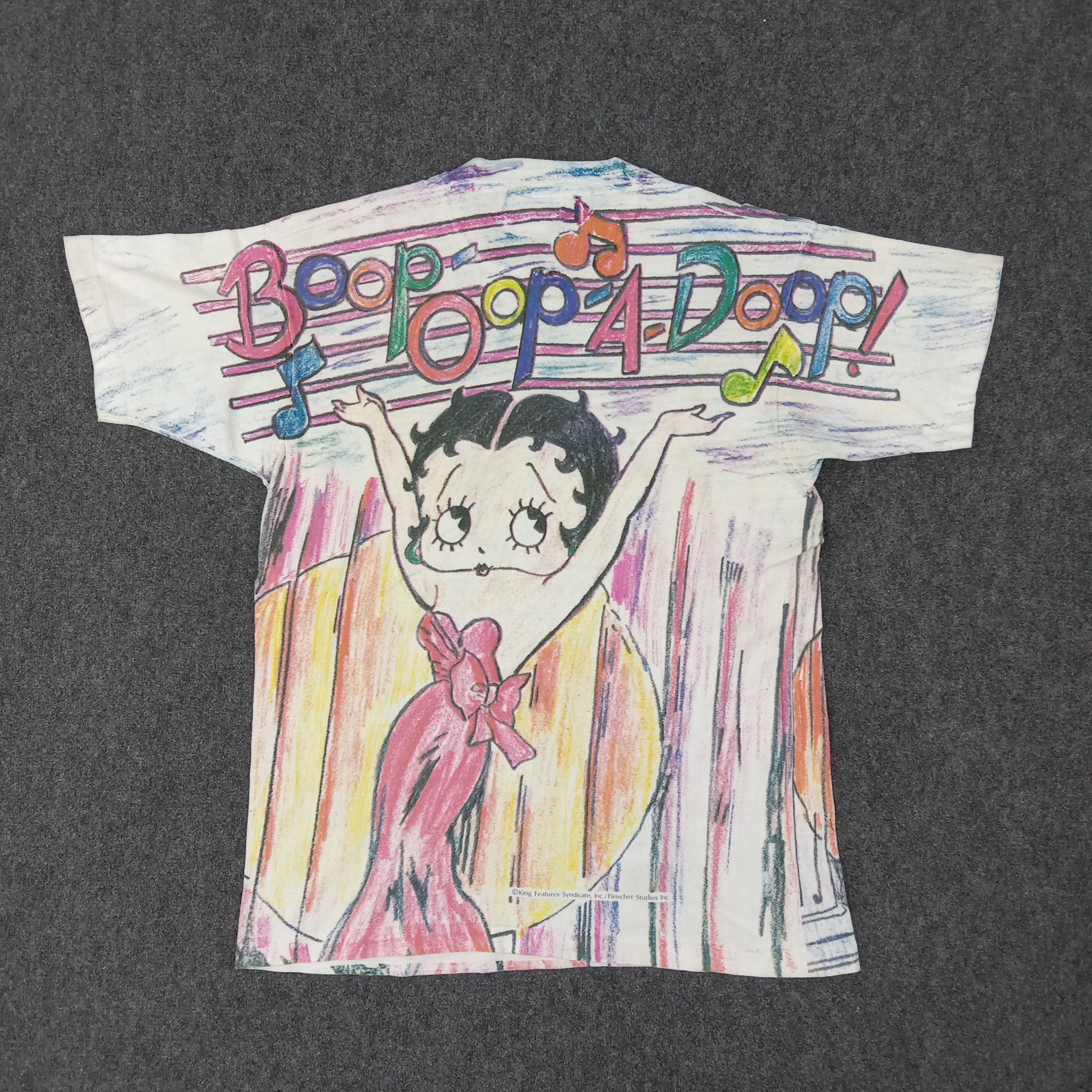 Anime × Cartoon Network × Vintage Vintage 90's Betty Boop American Cartoon Full Print Tshirt Size US M / EU 48-50 / 2 - 5 Thumbnail