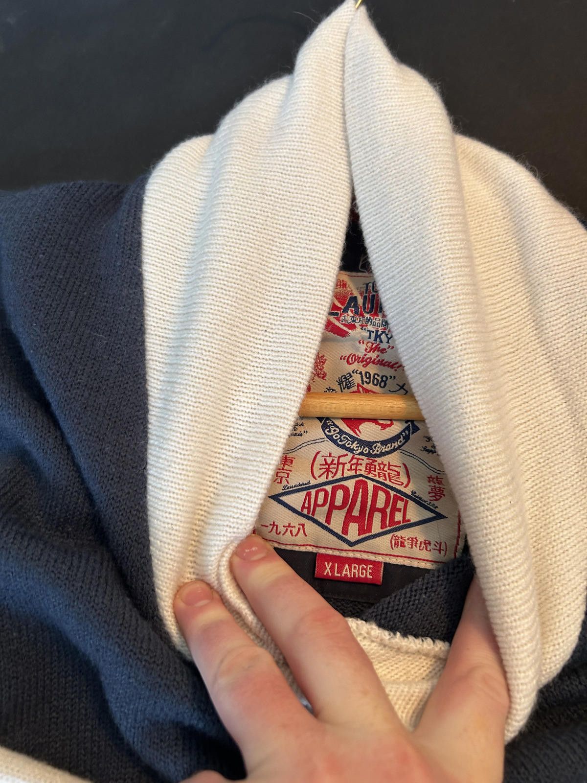 Other Tokyo Laundry Varsity Knit Cardigan Navy Cream Men’s Size XL Size US XL / EU 56 / 4 - 2 Thumbnail