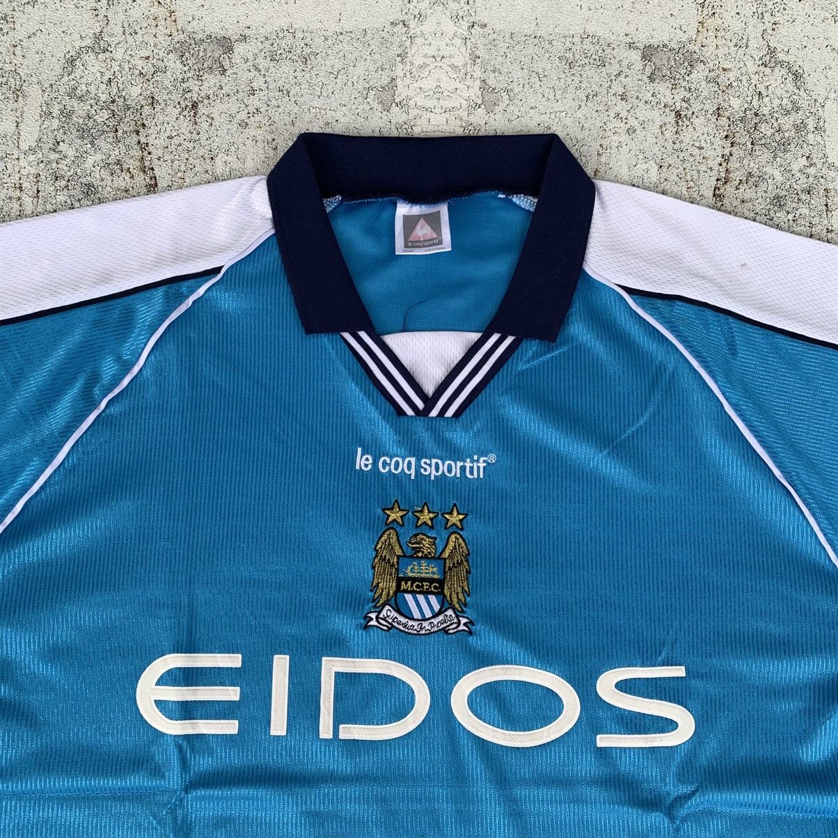 Le Coq Sportif × Vintage Le coq sportif Manchester City 1999-2001 HOME SHIRT JERSEY Size US M / EU 48-50 / 2 - 2 Thumbnail