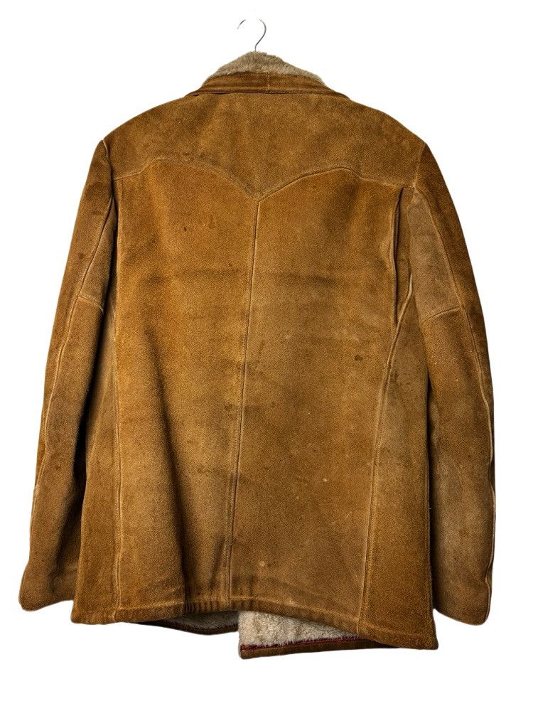 Vintage Vntg 60's Rancher Schott Bros. Brown Suede Sherpa Leather Size US S / EU 44-46 / 1 - 2 Thumbnail