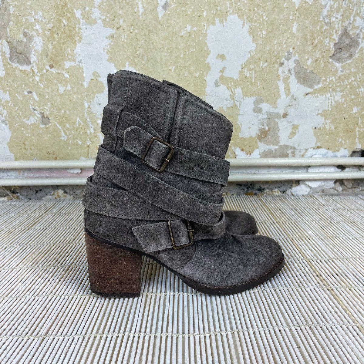 Other Grey Real Leather Boots Size US 6 / IT 36 - 4 Thumbnail