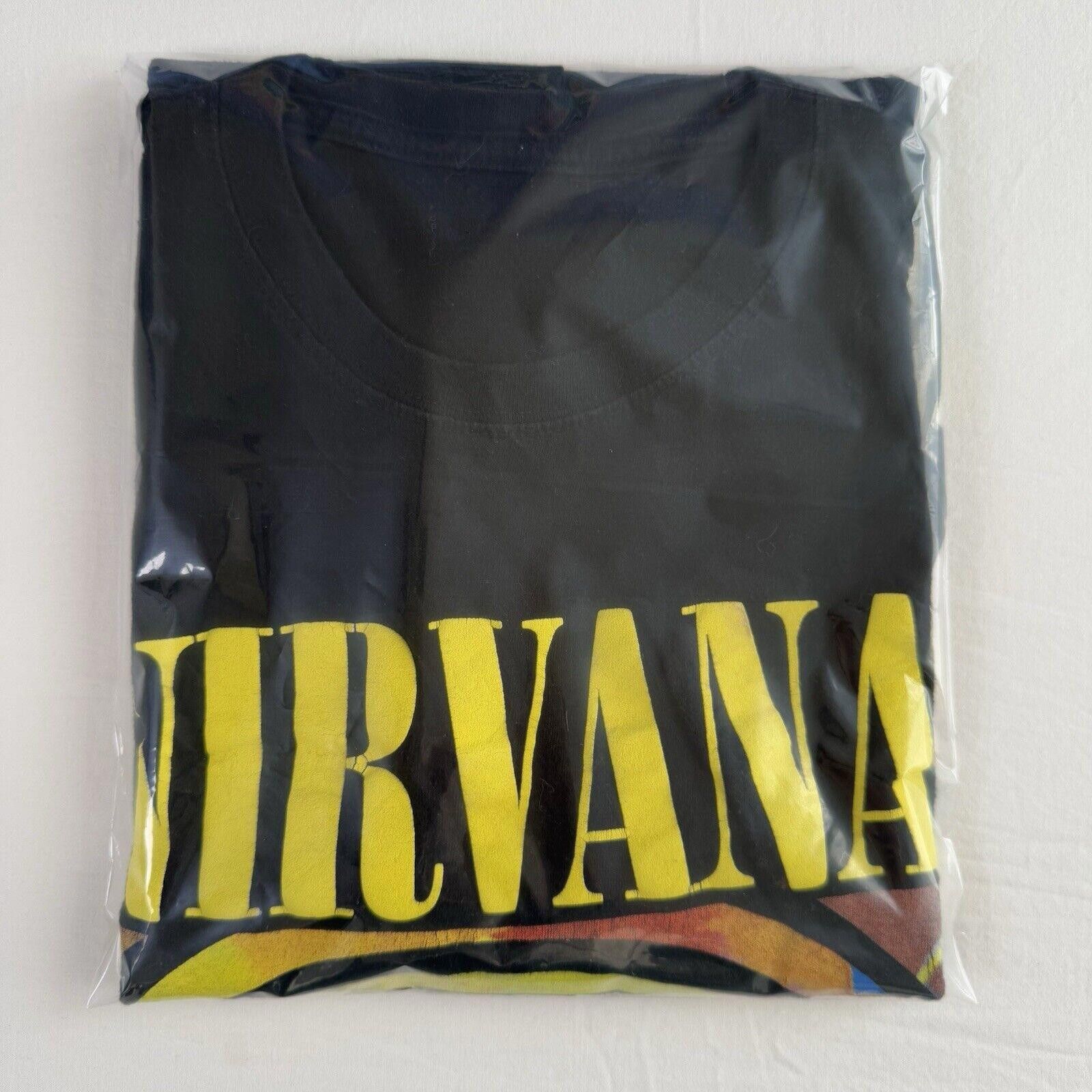 Nirvana Nirvana Smiley Logo Band T-Shirt Mens L Black Grunge Music Size US L / EU 52-54 / 3 - 4 Thumbnail