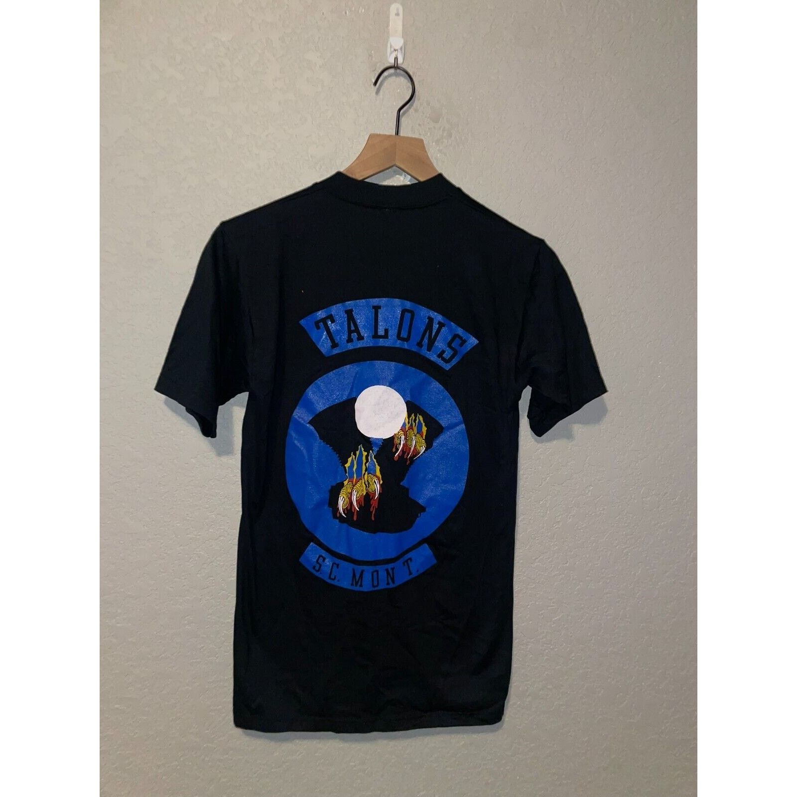 Jerzees Vintage Talons Shirt S.C. Mont. Black Graphic Tee 80s VTG M Size US M / EU 48-50 / 2 - 5 Thumbnail