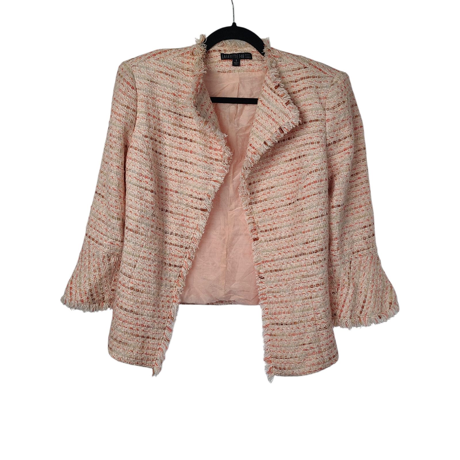 Lafayette 148 Lafayette 148 New York Cropped Fringe Blazer Jacket Size 8 Size M / US 6-8 / IT 42-44 - 1 Thumbnail