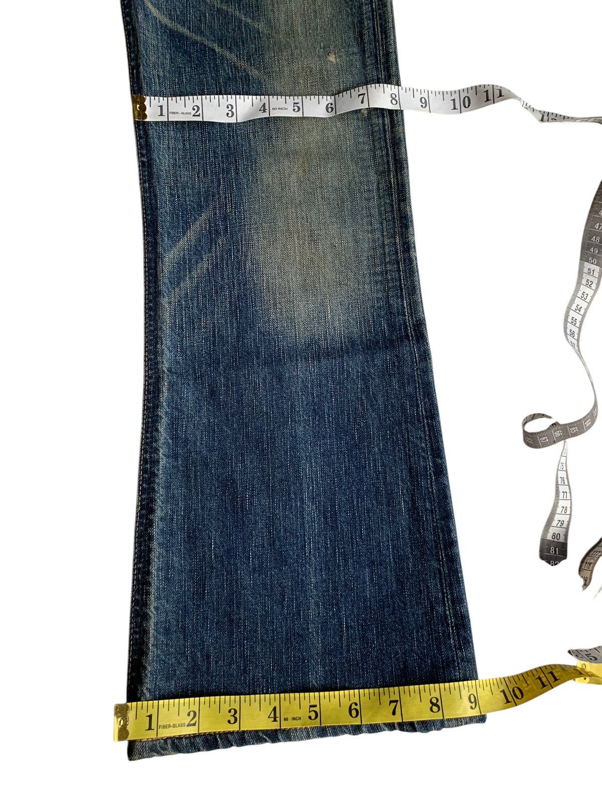 Tornado Mart FLARE 💥 EDWIN 503 MUDMAX PUNK STYLE DISTRESSED DENIM☠️ Size US 31 - 22 Thumbnail